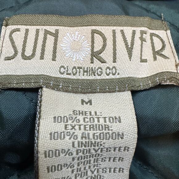 Sun River Plaid Quilted Flannel Shacket Jacket Green Blue Red Size M NWT - Picture 8 of 10